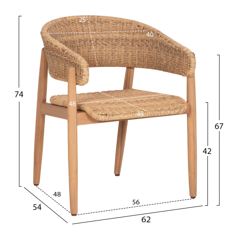 OUTDOOR DINING SET 7PCS FILEM FK10910 ACACIA WOOD & ROPE IN NATURAL COLORS OUTDOOR DINING SET 7PCS FILEM FK10910 ACACIA WOOD & ROPE IN NATURAL COLORS