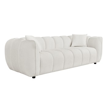 SOFA 3-SEATER LYKKE FK3323.02 ECRU FABRIC 229x89x70Hcm.