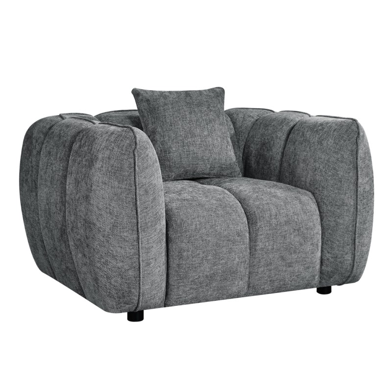 LOUNGE ARMCHAIR LYKKE FK3325.01 GREY FABRIC 119x89x70Hcm
