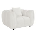 LOUNGE ARMCHAIR LYKKE FK3325.02 ECRU FABRIC 119x89x70Hcm