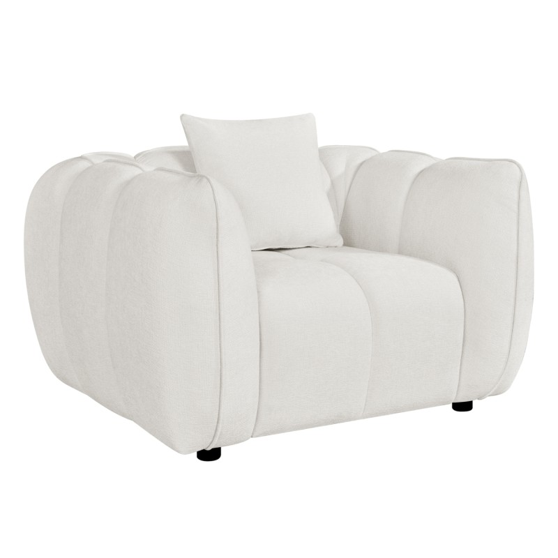 LOUNGE ARMCHAIR LYKKE FK3325.02 ECRU FABRIC 119x89x70Hcm