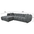 SET CORNER SOFA (LEFT)-ARMCHAIR LOUNGE LYKKE FK10820.01L GREY FABRIC SET CORNER SOFA (LEFT)-ARMCHAIR LOUNGE LYKKE FK10820.01L GREY FABRIC