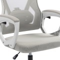 OFFICE CHAIR SALAS FK1223.02 P.P. IN WHITE--MESH FABRIC IN LIGHT GREY 57x71x110-120Hcm. OFFICE CHAIR SALAS FK1223.02 P.P. IN WHITE--MESH FABRIC IN LIGHT GREY 57x71x110-120Hcm.