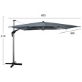 PROFESSIONAL UMBRELLA JAVANTE FK6621.01 SILVER ANODIZED ALUMINUM--GREY SHADE 400x400x270Hcm PROFESSIONAL UMBRELLA JAVANTE FK6621.01 SILVER ANODIZED ALUMINUM--GREY SHADE 400x400x270Hcm