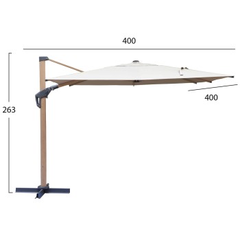 PROFESSIONAL UMBRELLA JAVANTE FK6621.02 HEAT TRANSFER ALUMINUM--BEIGE SHADE 400x400x270Hcm PROFESSIONAL UMBRELLA JAVANTE FK6621.02 HEAT TRANSFER ALUMINUM--BEIGE SHADE 400x400x270Hcm