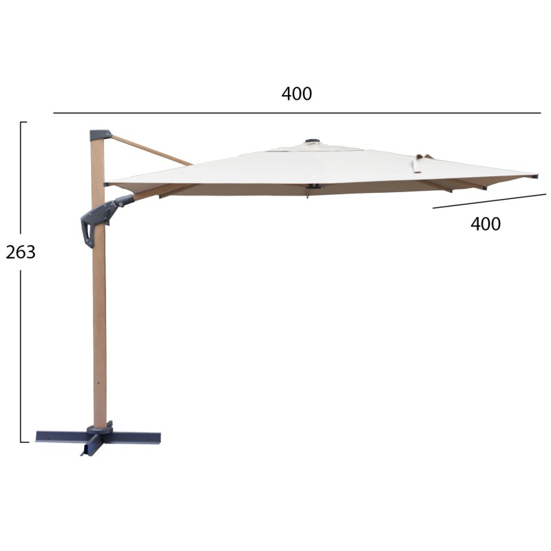 PROFESSIONAL UMBRELLA JAVANTE FK6621.02 HEAT TRANSFER ALUMINUM--BEIGE SHADE 400x400x270Hcm PROFESSIONAL UMBRELLA JAVANTE FK6621.02 HEAT TRANSFER ALUMINUM--BEIGE SHADE 400x400x270Hcm
