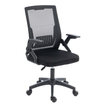 OFFICE CHAIR ZENITH FK1225.01 PP & MESH IN BLACK 60x60x92-100Hcm