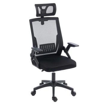 OFFICE CHAIR MATRON FK1226.01 BLACK PP & MESH FABRIC 47x47x128Hcm.