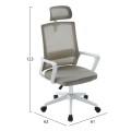 OFFICE CHAIR VELOCITY FK1229.02 WHITE PP--LIGHT GREY MESH FABRIC 60x62x123Hcm. OFFICE CHAIR VELOCITY FK1229.02 WHITE PP--LIGHT GREY MESH FABRIC 60x62x123Hcm.