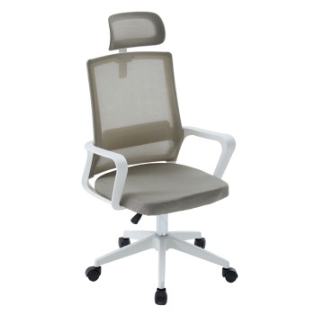OFFICE CHAIR VELOCITY FK1229.02 WHITE PP--LIGHT GREY MESH FABRIC 61x62x123Hcm.