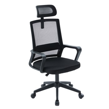 OFFICE CHAIR VELOCITY FK1229.01 BLACK PP & MESH FABRIC 61x62x123Hcm.