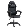 GAMING CHAIR STRATUS FK1231.01 BLACK PVC--WITH LUMBAR AND HEAD SUPPORT CUSHIONS 60x59x117Hcm. GAMING CHAIR STRATUS FK1231.01 BLACK PVC--WITH LUMBAR AND HEAD SUPPORT CUSHIONS 60x59x117Hcm.