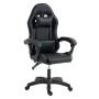 GAMING CHAIR STRATUS FK1231.01 BLACK PVC--WITH LUMBAR AND HEAD SUPPORT CUSHIONS 62x62x119Hcm.