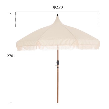 UMBRELLA LADIN FK6550 HEAT TRANSFER STEEL--ECRU SHADE Φ270x270Hcm. UMBRELLA LADIN FK6550 HEAT TRANSFER STEEL--ECRU SHADE Φ270x270Hcm.