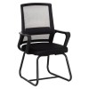 VISITOR'S CHAIR CASTER FK1228.01 METAL-PP-MESH FABRIC-- BLACK 46x52x94Hcm.