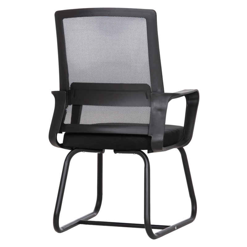 VISITOR'S CHAIR CASTER FK1228.01 METAL-PP-MESH FABRIC-- BLACK 46x52x94Hcm. VISITOR'S CHAIR CASTER FK1228.01 METAL-PP-MESH FABRIC-- BLACK 46x52x94Hcm.