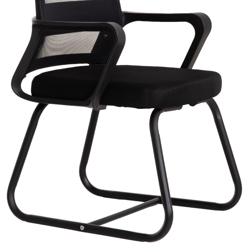 VISITOR'S CHAIR CASTER FK1228.01 METAL-PP-MESH FABRIC-- BLACK 46x52x94Hcm. VISITOR'S CHAIR CASTER FK1228.01 METAL-PP-MESH FABRIC-- BLACK 46x52x94Hcm.