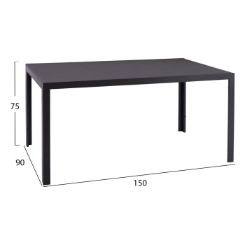 OUTDOOR DINING SET 7PCS GRET FK10877.01 GREY METAL TABLE--ALUMINUM CHAIRS
