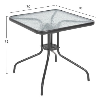 OUTDOOR 3PCS DINING SET FIGO FK10878.02 METAL IN GREY--P.E.RATTAN IN NATURAL