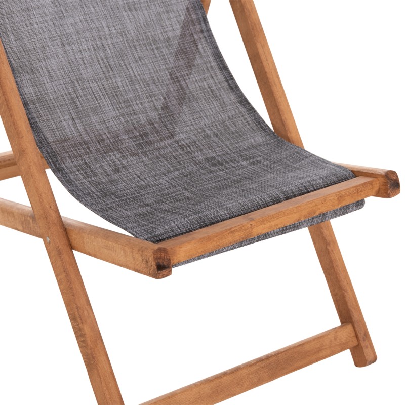 BEACH CHAIR WITH TEXTILENE FABRIC IN GREY LIMNOS FK11711.10T BEECH WOOD IN NATURAL 55.5x97x105H BEACH CHAIR WITH TEXTILENE FABRIC IN GREY LIMNOS FK11711.10T BEECH WOOD IN NATURAL 55.5x97x105H