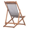 BEACH CHAIR WITH TEXTILENE FABRIC IN GREY LIMNOS FK11707.10T BEECH WOOD IN WALNUT 55.5x97x105H BEACH CHAIR WITH TEXTILENE FABRIC IN GREY LIMNOS FK11707.10T BEECH WOOD IN WALNUT 55.5x97x105H