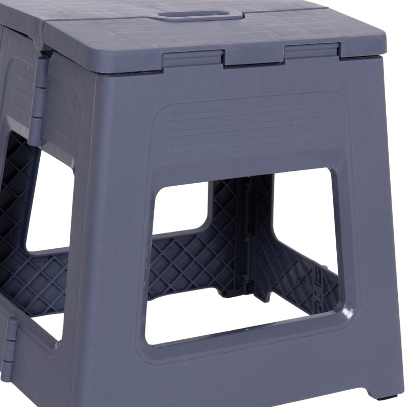 FOLDABLE POLYPROPYLENE STOOL SOLIS FK18392.01 GREY 30x25x30Hcm. FOLDABLE POLYPROPYLENE STOOL SOLIS FK18392.01 GREY 30x25x30Hcm.