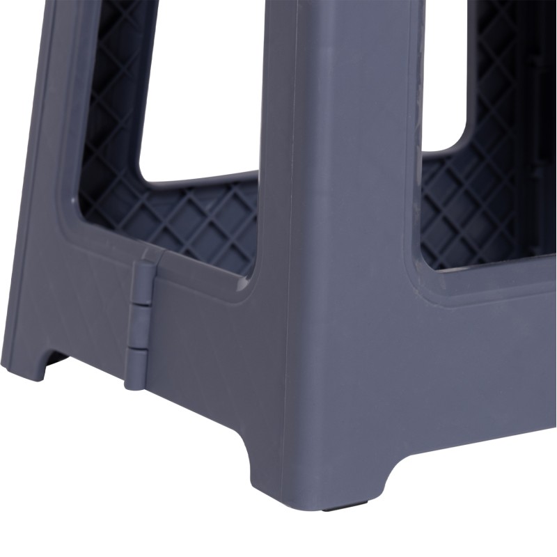 FOLDABLE POLYPROPYLENE STOOL SOLIS FK18392.01 GREY 30x25x30Hcm. FOLDABLE POLYPROPYLENE STOOL SOLIS FK18392.01 GREY 30x25x30Hcm.