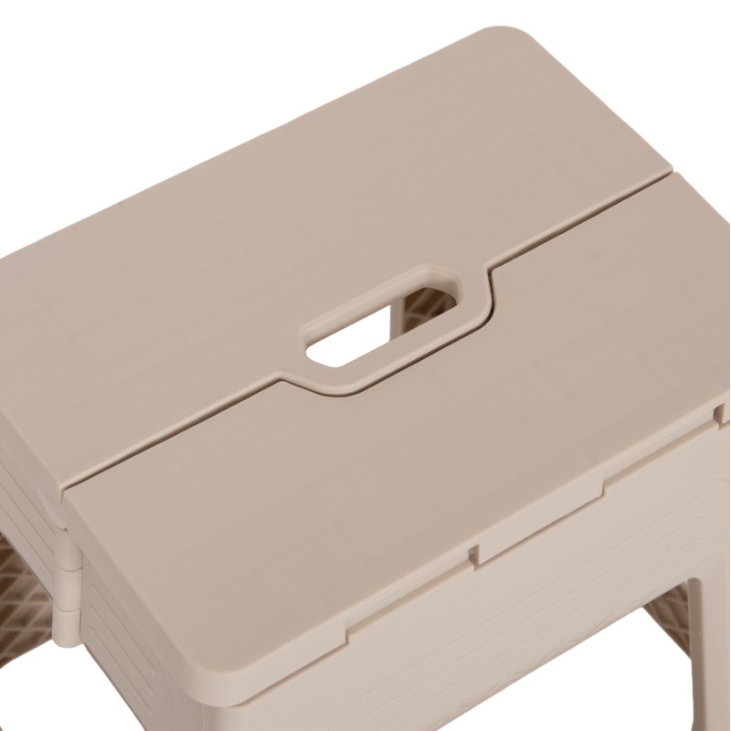 FOLDABLE POLYPROPYLENE STOOL SOLIS FK18392.02 CREAM WHITE 30x25x30Hcm. FOLDABLE POLYPROPYLENE STOOL SOLIS FK18392.02 CREAM WHITE 30x25x30Hcm.