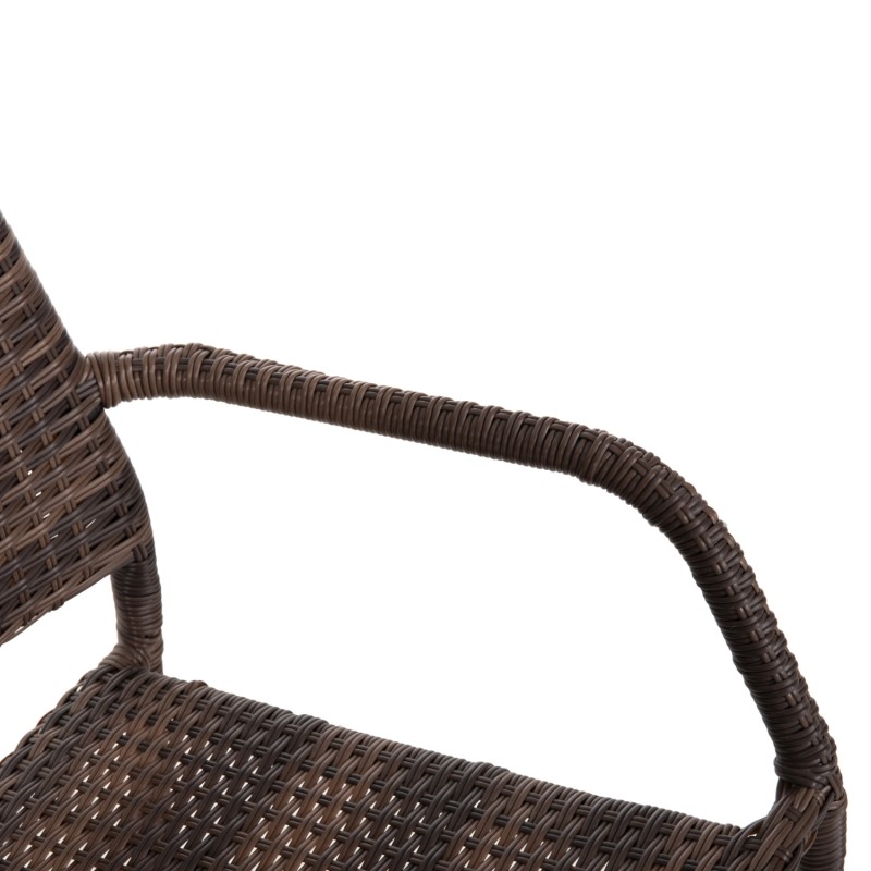 OUTDOOR DINING SET 5PCS ADAM FK10873.01 METAL & WICKER IN BROWN OUTDOOR DINING SET 5PCS ADAM FK10873.01 METAL & WICKER IN BROWN