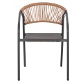 OUTDOOR 3PCS DINING SET LIMA FK10881.01 METAL & TEXTILENE IN GREY (ROUND)