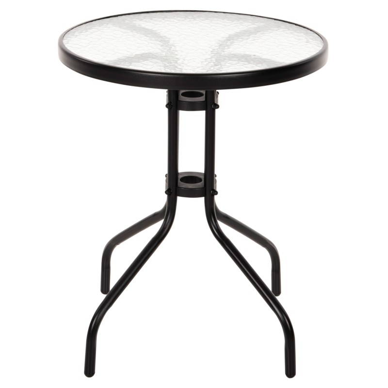 OUTDOOR 3PCS DINING SET LIMA FK10881.03 METAL & TEXTILENE IN BLACK (ROUND)