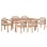OUTDOOR DINING SET 7PCS CRAVIN FK10903 ACACIA WOOD IN NATURAL--CUSHIONS IN BEIGE