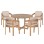 OUTDOOR DINING SET 5PCS PARAISO FK10902 ACACIA WOOD IN NATURAL--CUSHIONS IN BEIGE
