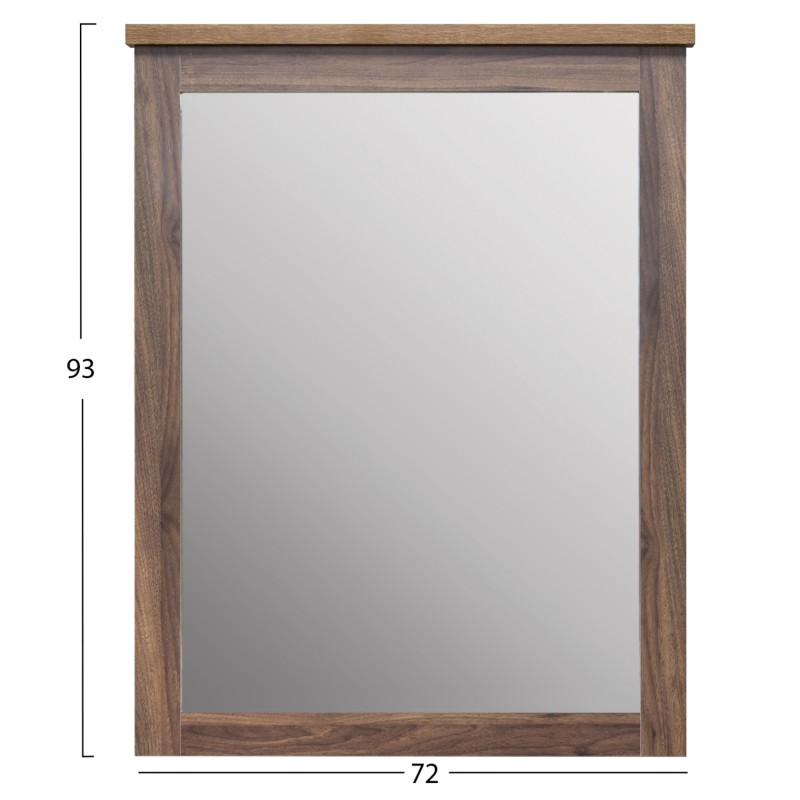 SET CHEST OF (4) DRAWERS WITH WALL MIRROR CARYS FK10889.11 MELAMINE IN WALNUT SET CHEST OF (4) DRAWERS WITH WALL MIRROR CARYS FK10889.11 MELAMINE IN WALNUT