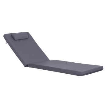 SUNBED CUSHION WITH HEADREST SIFNOS FK11234.31T - TEXTILENE 600g/m2 2x1 - GREY