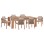 OUTDOOR DINING SET 7PCS CONTREL FK10901.01 ACACIA WOOD IN NATURAL--CUSHIONS IN BEIGE