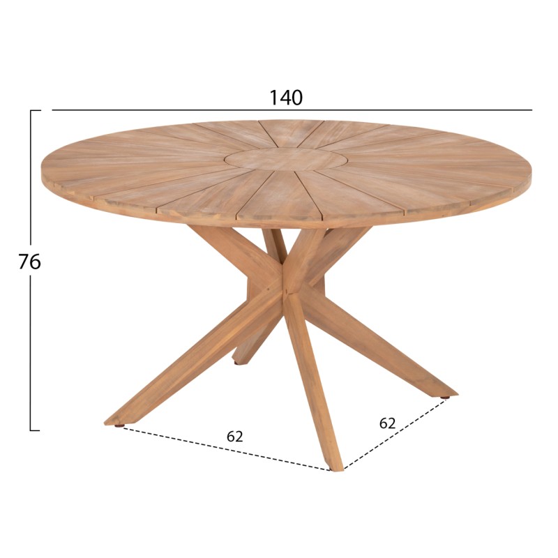 OUTDOOR DINING SET 5PCS CORTEN FK10900.02 ACACIA WOOD IN NATURAL--CUSHIONS IN GREY OUTDOOR DINING SET 5PCS CORTEN FK10900.02 ACACIA WOOD IN NATURAL--CUSHIONS IN GREY