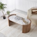 COFFEE TABLE MARBLEX FK18445 CERAMIC TOP IN PANDORA COLOR--MDF LEGS 120x60x43Hcm.