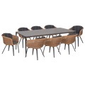 OUTDOOR DINING SET 9PCS VICTUS FK10864.01 GREY ALUMINUM-SINTERED STONE-OLEFIN--WICKER OUTDOOR DINING SET 9PCS VICTUS FK10864.01 GREY ALUMINUM-SINTERED STONE-OLEFIN--WICKER