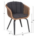 OUTDOOR DINING SET 9PCS VICTUS FK10864.01 GREY ALUMINUM-SINTERED STONE-OLEFIN--WICKER OUTDOOR DINING SET 9PCS VICTUS FK10864.01 GREY ALUMINUM-SINTERED STONE-OLEFIN--WICKER