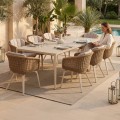 OUTDOOR DINING SET 9PCS VICTUS FK10864.02 BEIGE ALUM. & OLEFIN-WHITE SINTERED STONE--WICKER OUTDOOR DINING SET 9PCS VICTUS FK10864.02 BEIGE ALUM. & OLEFIN-WHITE SINTERED STONE--WICKER