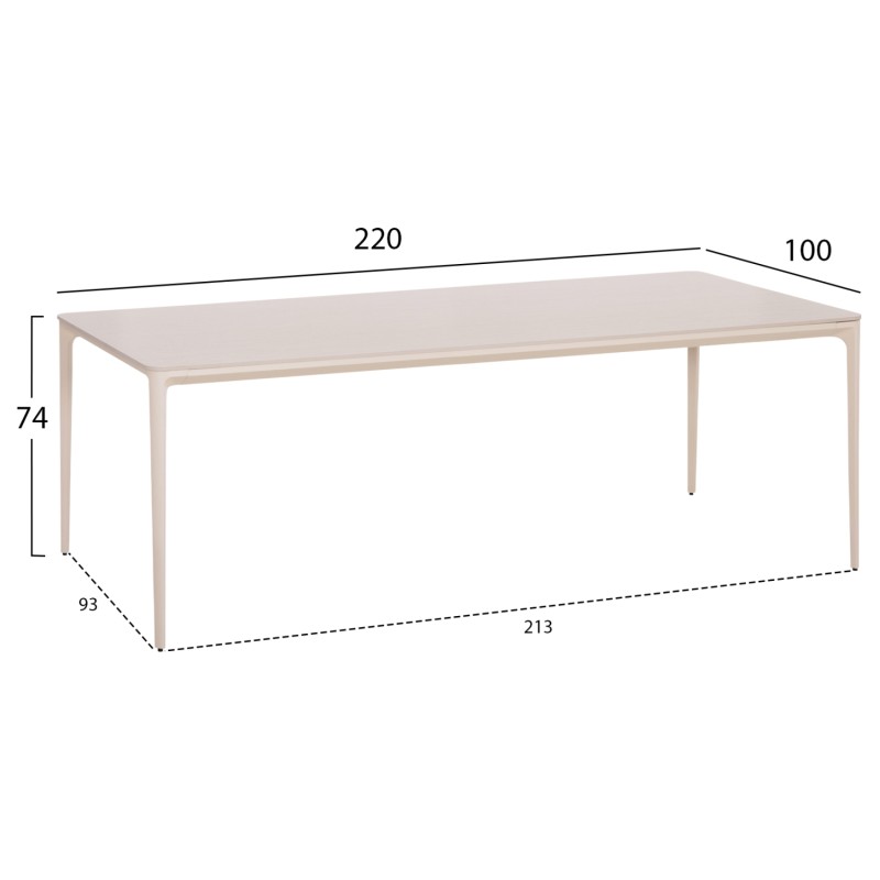 OUTDOOR DINING SET 9PCS VICTUS FK10864.02 BEIGE ALUM. & OLEFIN-WHITE SINTERED STONE--WICKER OUTDOOR DINING SET 9PCS VICTUS FK10864.02 BEIGE ALUM. & OLEFIN-WHITE SINTERED STONE--WICKER