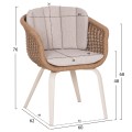OUTDOOR DINING SET 9PCS VICTUS FK10864.02 BEIGE ALUM. & OLEFIN-WHITE SINTERED STONE--WICKER OUTDOOR DINING SET 9PCS VICTUS FK10864.02 BEIGE ALUM. & OLEFIN-WHITE SINTERED STONE--WICKER