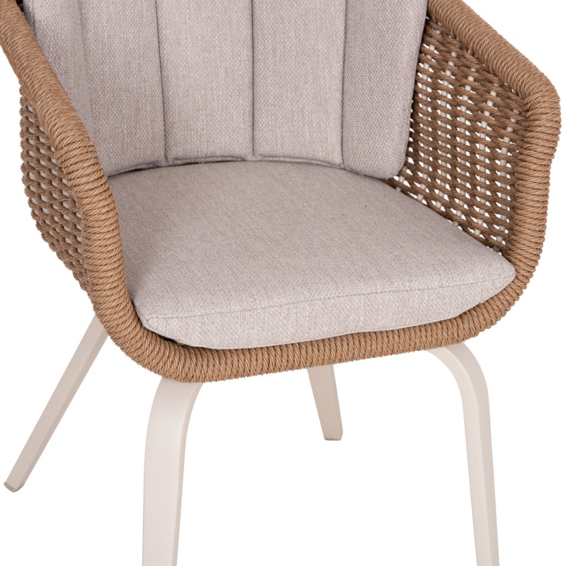 OUTDOOR DINING SET 9PCS VICTUS FK10864.02 BEIGE ALUM. & OLEFIN-WHITE SINTERED STONE--WICKER OUTDOOR DINING SET 9PCS VICTUS FK10864.02 BEIGE ALUM. & OLEFIN-WHITE SINTERED STONE--WICKER