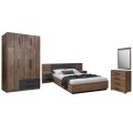 BEDROOM SET 5PCS CARYS FK10888.11 MELAMINE IN WALNUT COLOR BEDROOM SET 5PCS CARYS FK10888.11 MELAMINE IN WALNUT COLOR