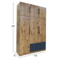 BEDROOM SET 5PCS CARYS FK10888.12 MELAMINE IN NATURAL WOOD COLOR/GREY BEDROOM SET 5PCS CARYS FK10888.12 MELAMINE IN NATURAL WOOD COLOR/GREY