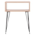 BEDSIDE STAND TODD FK18184.03 MELAMINE IN SONAMA COLOR-METAL LEGS IN BLACK 46x30x59Hcm. BEDSIDE STAND TODD FK18184.03 MELAMINE IN SONAMA COLOR-METAL LEGS IN BLACK 46x30x59Hcm.