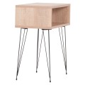 BEDSIDE STAND TODD FK18184.03 MELAMINE IN SONAMA COLOR-METAL LEGS IN BLACK 46x30x59Hcm. BEDSIDE STAND TODD FK18184.03 MELAMINE IN SONAMA COLOR-METAL LEGS IN BLACK 46x30x59Hcm.