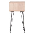 BEDSIDE STAND TODD FK18184.03 MELAMINE IN SONAMA COLOR-METAL LEGS IN BLACK 46x30x59Hcm. BEDSIDE STAND TODD FK18184.03 MELAMINE IN SONAMA COLOR-METAL LEGS IN BLACK 46x30x59Hcm.