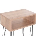 BEDSIDE STAND TODD FK18184.03 MELAMINE IN SONAMA COLOR-METAL LEGS IN BLACK 46x30x59Hcm. BEDSIDE STAND TODD FK18184.03 MELAMINE IN SONAMA COLOR-METAL LEGS IN BLACK 46x30x59Hcm.